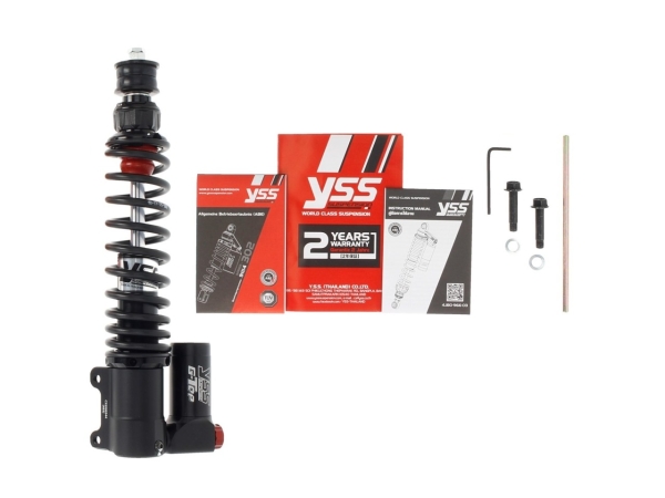 Stoßdämpfer vorne 280 mm - YSS - Vespa GTS/HPE 125-310 ccm (ab Bj. 2023) mit ABE - BLACK EDITION